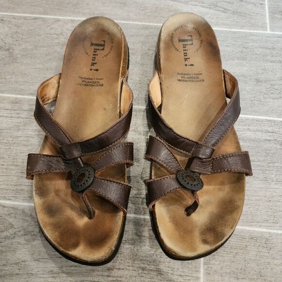 Think! Leather Sandals - Picture 1 of 16